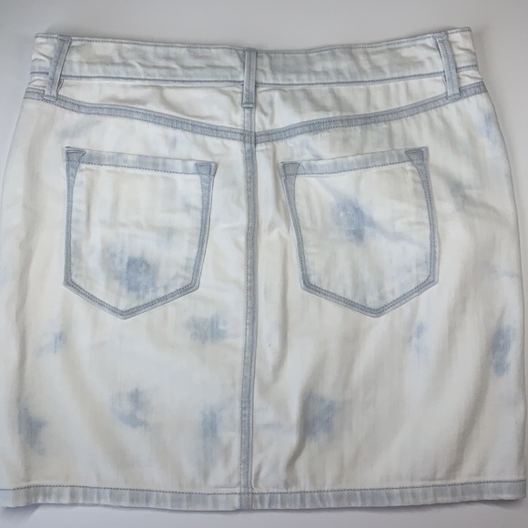 EUC Set of 3 Loft denim mini skirts  1-white distr 1- acid blue 1-khaki ALL sz 4 - Picture 14 of 16